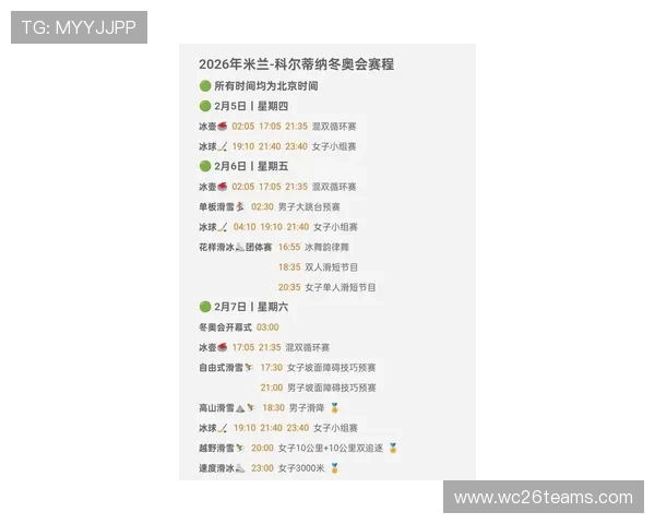 2026年世界杯比赛时间表及赛程安排，帮助球迷合理安排观赛时间和行程