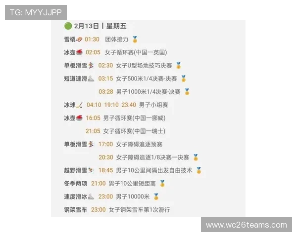 2026年世界杯赛程时间表公布，比赛日程安排及重要赛事预告